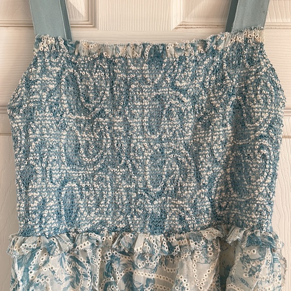 Alice + Olivia Jocelyn Smock Mini Dress Size 10 - Picture 3 of 9